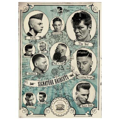 그린 포스터 - Signature Haircuts Poster (size : 506x706 mm)